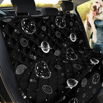 Black And White Planets Pattern Print Pet Car Back Seat Cover