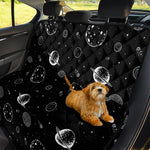 Black And White Planets Pattern Print Pet Car Back Seat Cover