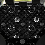 Black And White Planets Pattern Print Pet Car Back Seat Cover