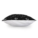 Black And White Planets Pattern Print Pillow Cover