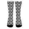 Black And White Playing Card Suits Print Crew Socks