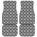 Black And White Playing Card Suits Print Front and Back Car Floor Mats