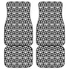 Black And White Playing Card Suits Print Front and Back Car Floor Mats