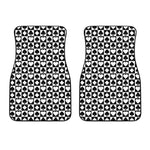 Black And White Playing Card Suits Print Front Car Floor Mats