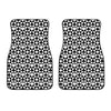 Black And White Playing Card Suits Print Front Car Floor Mats