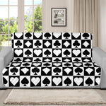 Black And White Playing Card Suits Print Futon Protector