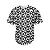 Black And White Playing Card Suits Print Men's Baseball Jersey