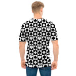 Black And White Playing Card Suits Print Men's T-Shirt