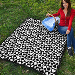 Black And White Playing Card Suits Print Quilt