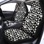 Black And White Playing Card Suits Print Universal Fit Car Seat Covers