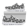 Black And White Playing Card Suits Print White Running Shoes