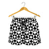 Black And White Playing Card Suits Print Women's Shorts