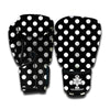 Black And White Polka Dot Pattern Print Boxing Gloves