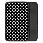 Black And White Polka Dot Pattern Print Car Center Console Cover