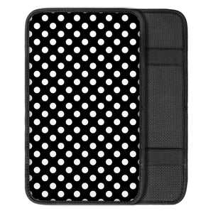 Black And White Polka Dot Pattern Print Car Center Console Cover