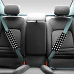 Black And White Polka Dot Pattern Print Car Seat Belt Covers