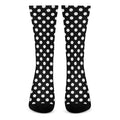 Black And White Polka Dot Pattern Print Crew Socks