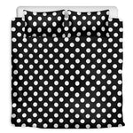 Black And White Polka Dot Pattern Print Duvet Cover Bedding Set