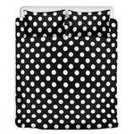 Black And White Polka Dot Pattern Print Duvet Cover Bedding Set
