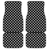 Black And White Polka Dot Pattern Print Front and Back Car Floor Mats