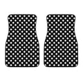 Black And White Polka Dot Pattern Print Front Car Floor Mats