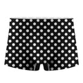 Black And White Polka Dot Pattern Print Men's Boxer Briefs