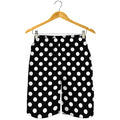 Black And White Polka Dot Pattern Print Men's Shorts