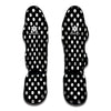 Black And White Polka Dot Pattern Print Muay Thai Shin Guard