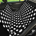 Black And White Polka Dot Pattern Print Pet Car Back Seat Cover