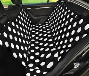 Black And White Polka Dot Pattern Print Pet Car Back Seat Cover