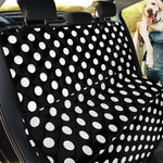 Black And White Polka Dot Pattern Print Pet Car Back Seat Cover