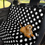 Black And White Polka Dot Pattern Print Pet Car Back Seat Cover