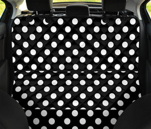 Black And White Polka Dot Pattern Print Pet Car Back Seat Cover