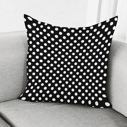 Black And White Polka Dot Pattern Print Pillow Cover