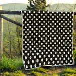 Black And White Polka Dot Pattern Print Quilt