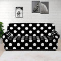 Black And White Polka Dot Pattern Print Sofa Cover