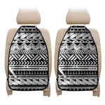 Black And White Polynesian Pattern Print Car Seat Organizers