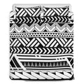 Black And White Polynesian Pattern Print Duvet Cover Bedding Set