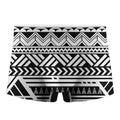 Black And White Polynesian Pattern Print Men's Boxer Briefs