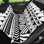 Black And White Polynesian Pattern Print Pet Car Back Seat Cover