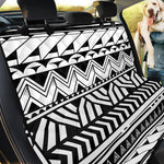 Black And White Polynesian Pattern Print Pet Car Back Seat Cover