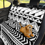 Black And White Polynesian Pattern Print Pet Car Back Seat Cover