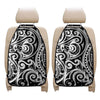 Black And White Polynesian Tattoo Print Car Seat Organizers