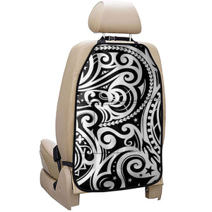 Black And White Polynesian Tattoo Print Car Seat Organizers