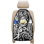 Black And White Polynesian Tattoo Print Car Seat Organizers