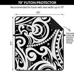 Black And White Polynesian Tattoo Print Futon Protector