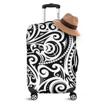 Black And White Polynesian Tattoo Print Luggage Cover