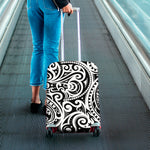 Black And White Polynesian Tattoo Print Luggage Cover