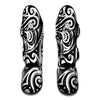 Black And White Polynesian Tattoo Print Muay Thai Shin Guard