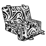 Black And White Polynesian Tattoo Print Pet Car Back Seat Cover